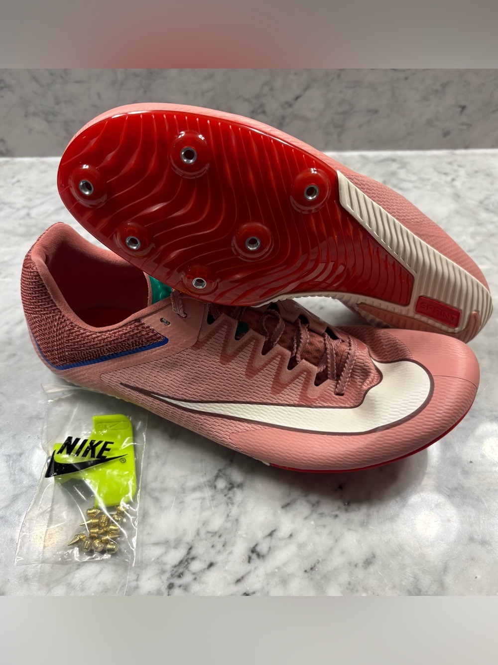 Nike Zoom Rival Sprint Armory Pack Track Field Running Spikes Red Stardust 14